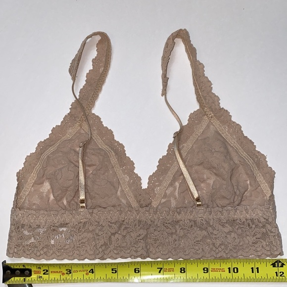 Small Hanky Panky Lace Bralette Adjustable Straps, Beige, Light Nude Comfy! VGUC - Picture 3 of 16